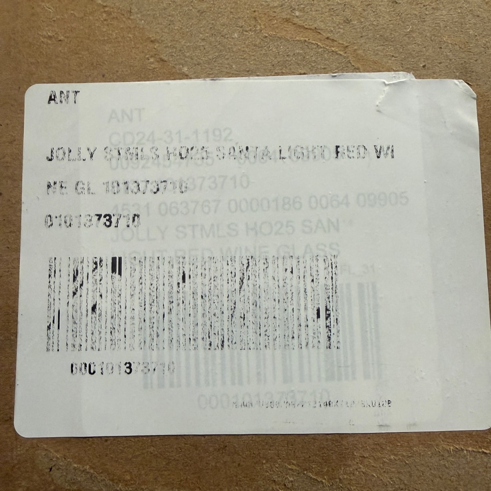 Anthropologie The Jolly Icon Stemless Wine Glass | Santa | NIB - Picture 4 of 4